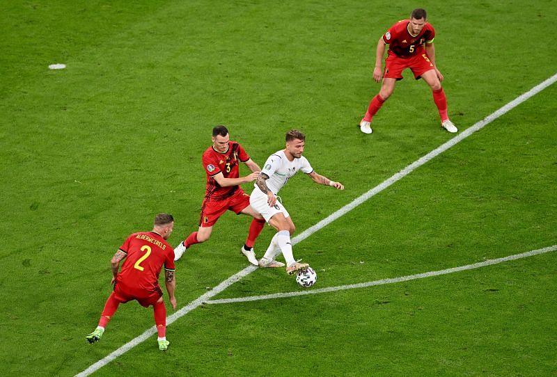 Belgium's defense struggled against Italy
